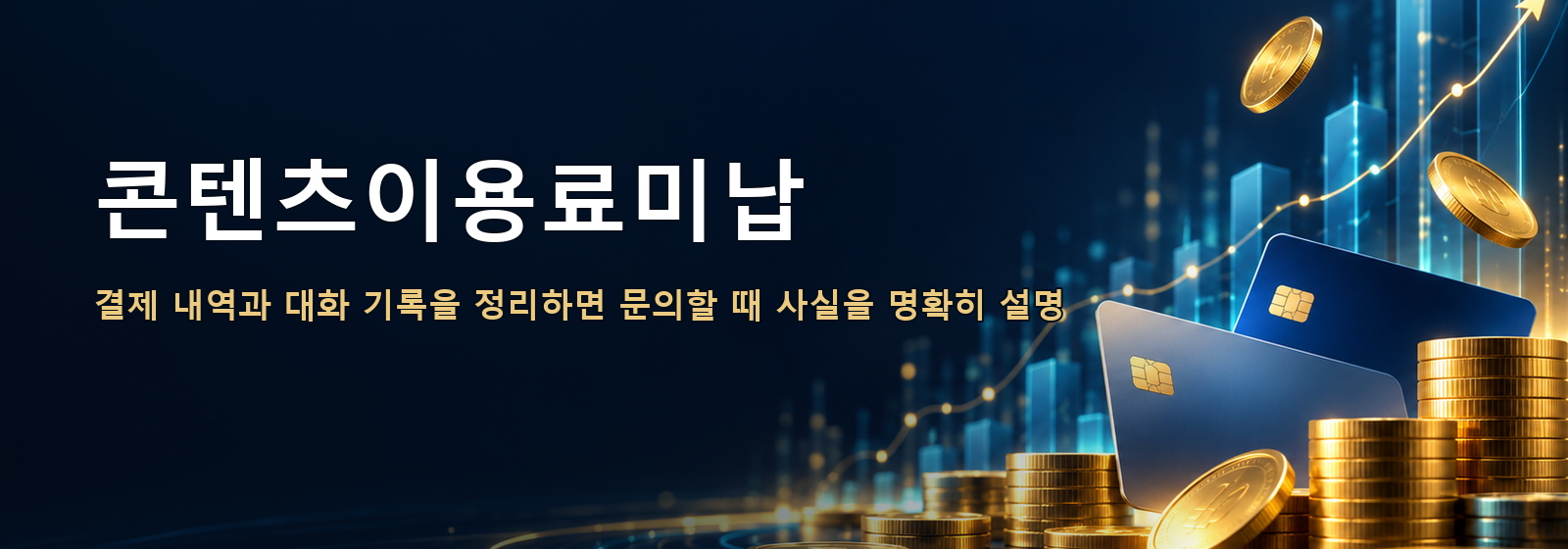 콘텐츠이용료미납 · 결제 내역과 대화 기록을 정리하면 문의할 때 사실을 명확히 설명